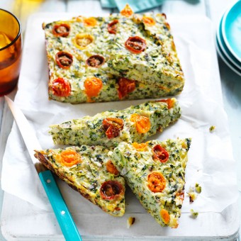 Cheese and Vegetable Rice Slice Recipe