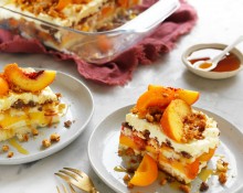 Apricot and Peach Cheesecake Lasagne