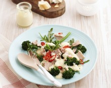 Cheese Sauce Tuna and Broccolini Warm Salad