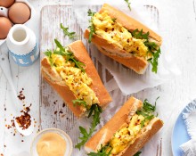 Spicy Scrambled Egg Breakfast Rolls