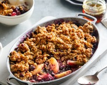 Apple and Blueberry Anzac Crumble