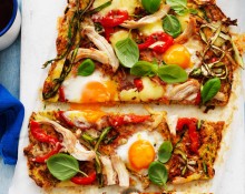 Breakfast Zucchini and Egg Pizza