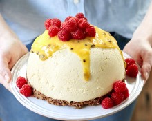 Vanilla, Passionfruit and Raspberry Cheesecake