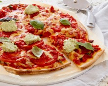 Margherita Pizza with Pesto Ricotta