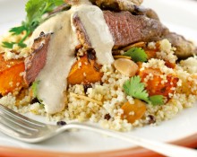 Middle Eastern Yoghurt Lamb with Pumpkin Couscous