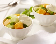 Minty Melon with Ginger Yoghurt