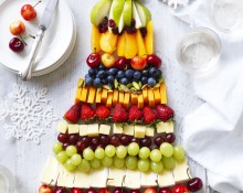 Fruit and Cheese Platter Christmas Tree
