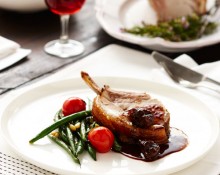Fennel Roasted Pork Rack with Port and Fig Sauce