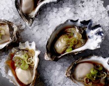 Oysters with a Lemongrass and Sesame Soy Dressing