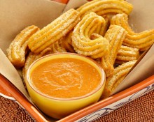 Savoury Cheese & Curry Churros With Creamy Romesco Sauce