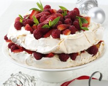 Aussie Pavlova Layer Cake with Red Berries