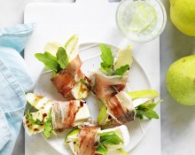 Pear, Brie and Prosciutto Wedges
