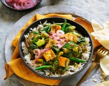 Saag Vegetable Curry with Paneer Cheese