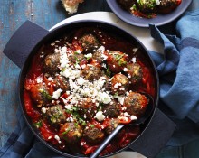 Ricotta and Mushroom Meatballs with Tomato Sauce