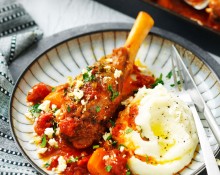 Slow-roasted Lamb Shanks with Tomatoes