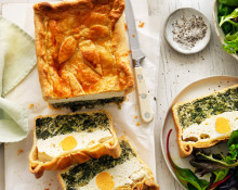 Spinach Ricotta and Egg Torte