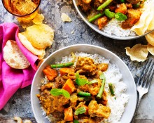 Beef Korma with Pumpkin and Beans