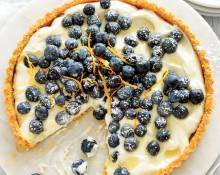 No-bake blueberry and ricotta tart