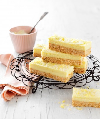 Lemon and coconut slice recipe