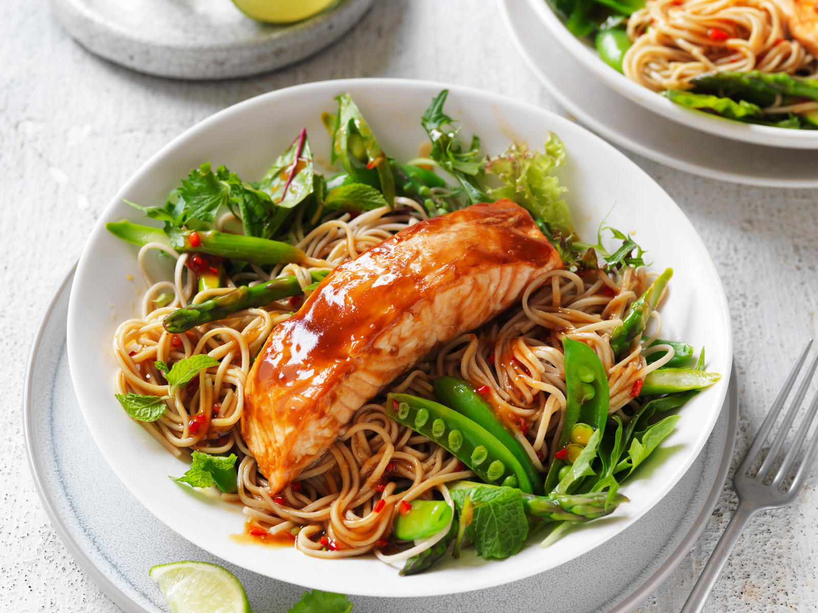 Teriyaki Salmon with Noodles Recipe | myfoodbook | Soba Noodles recipe