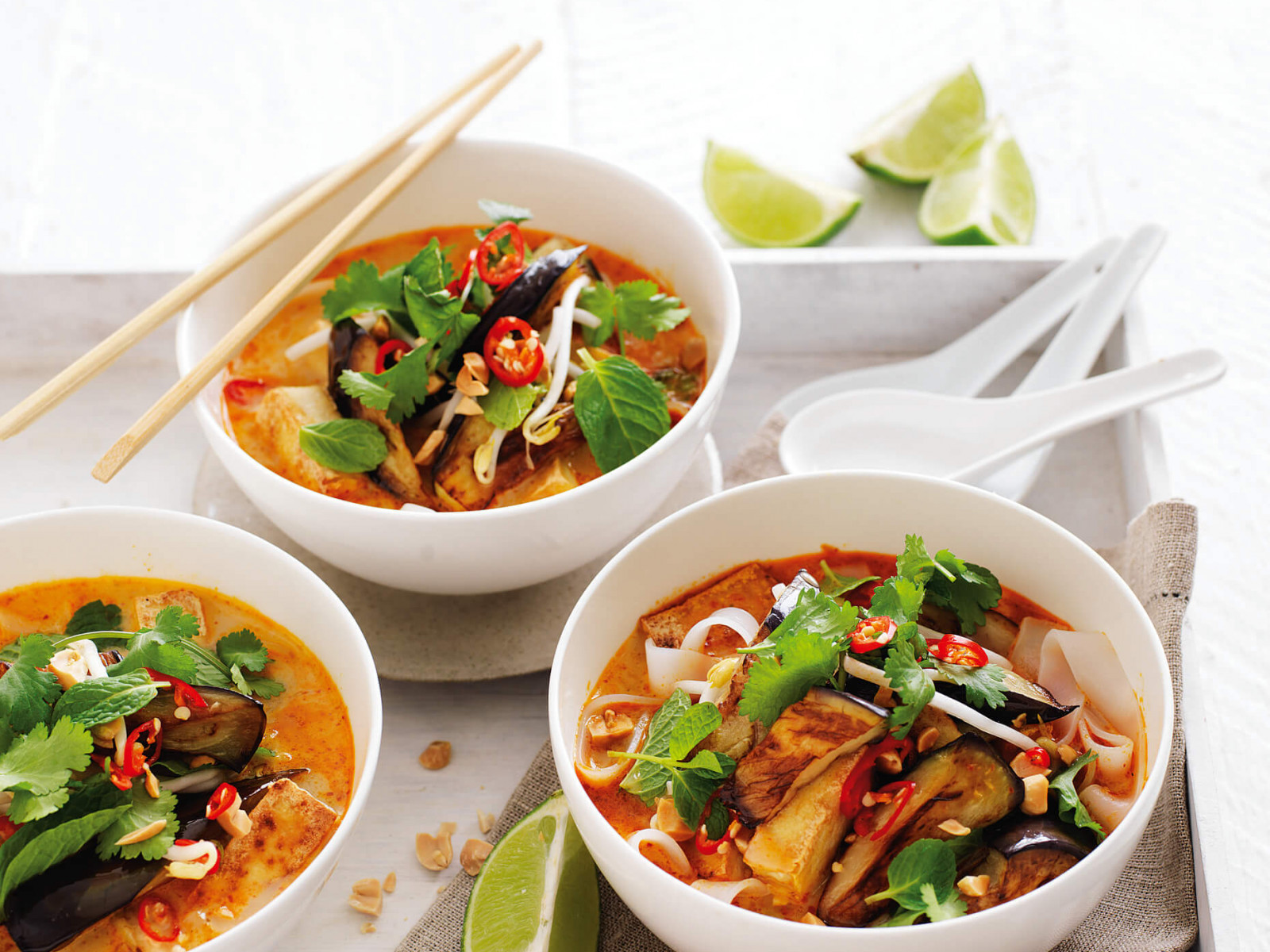 Eggplant, Lime and Tofu Laksa