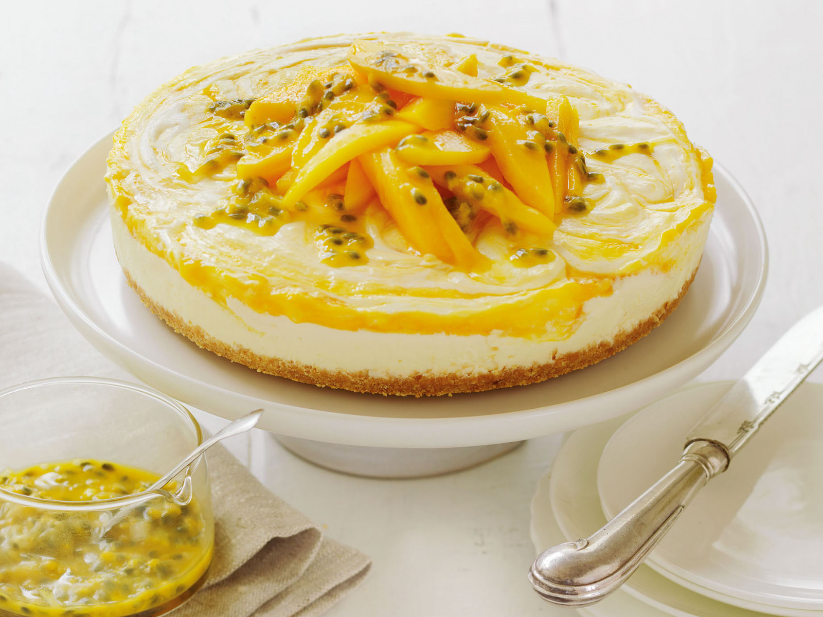 Mango & White Chocolate Cheesecake | Step by Step Picture Recipe