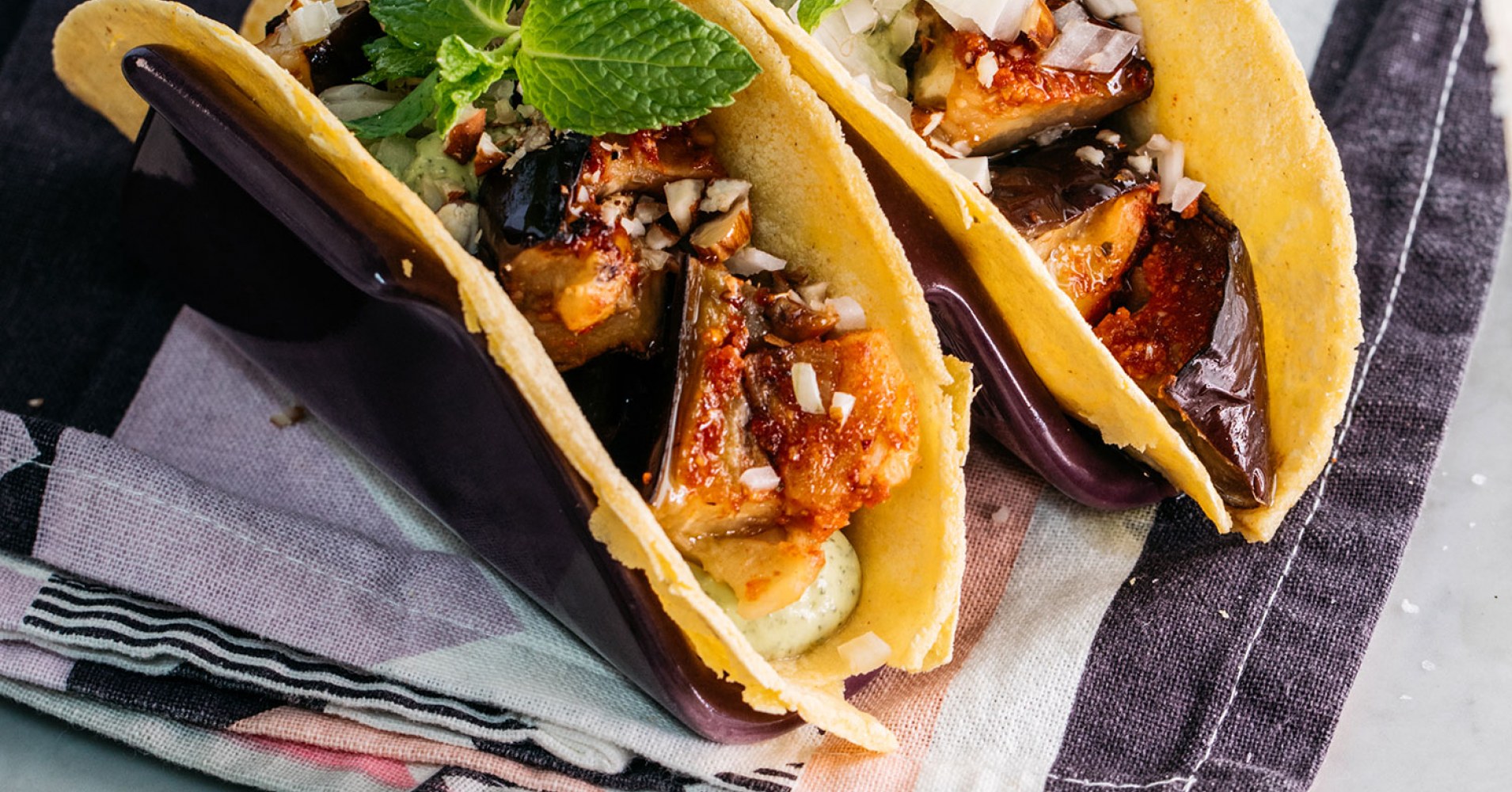 Charred Eggplant Tacos Recipe | myfoodbook