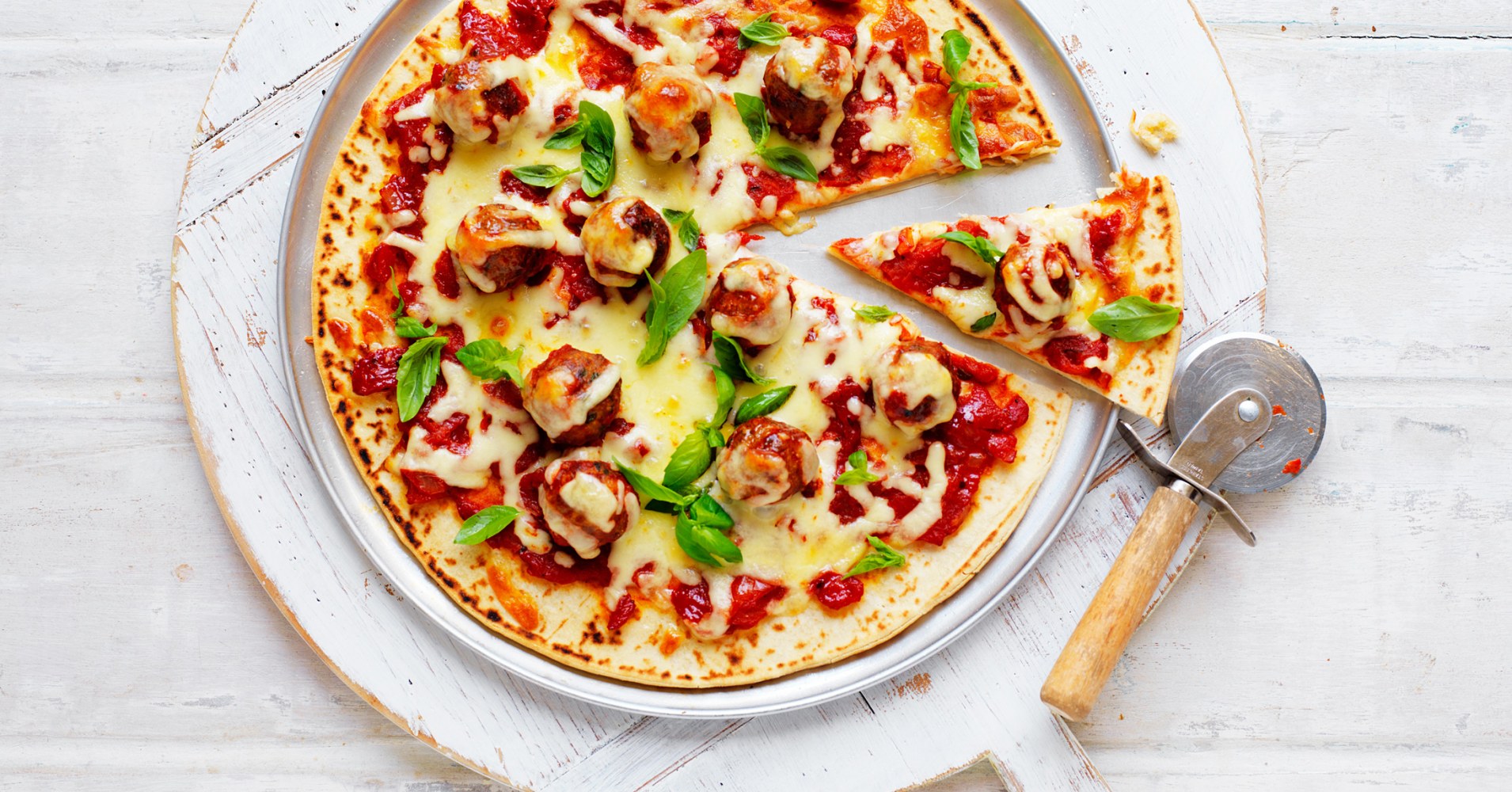 Meatball Pizzas Recipe | myfoodbook