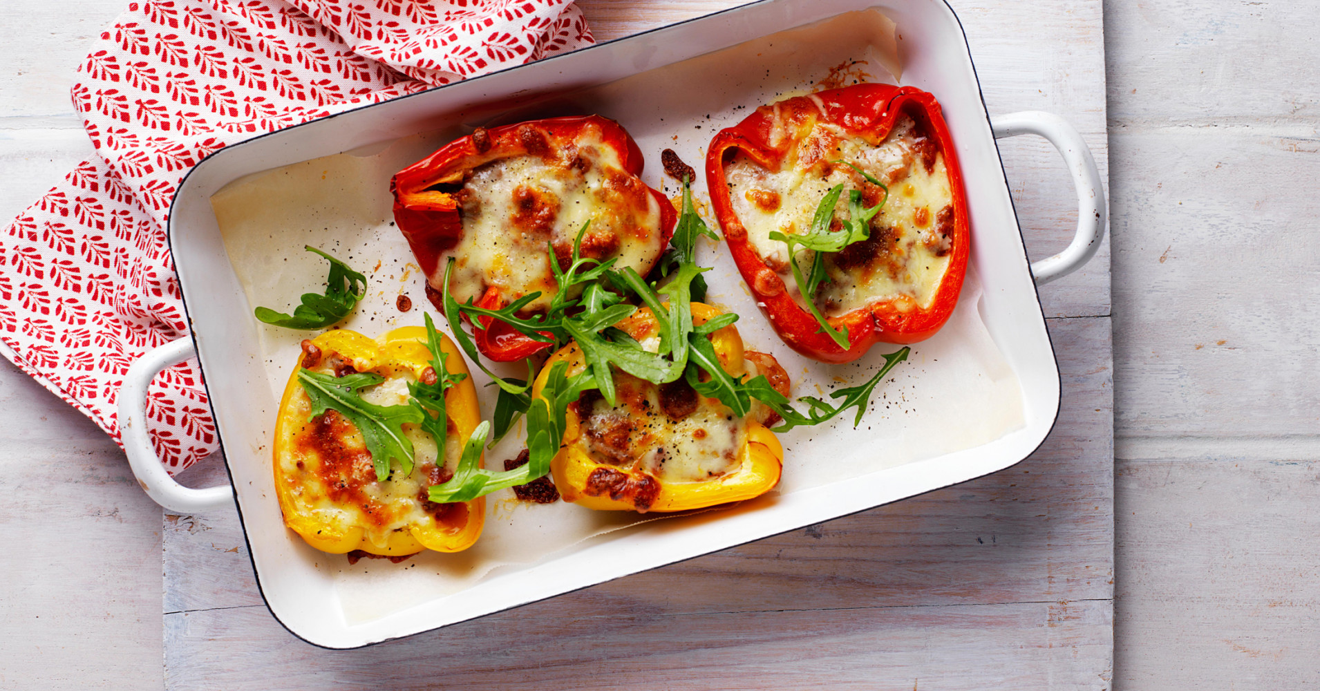 Bolognese Baked Capsicums Recipe | myfoodbook | Ardmona tomatoes bolognese recipe