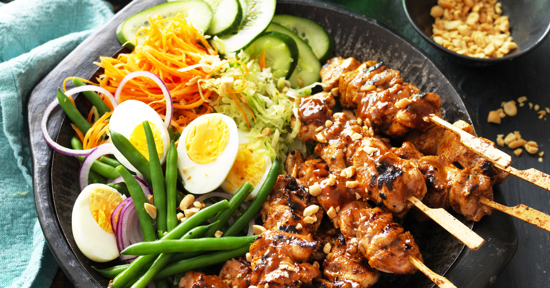 Easy Chicken Skewers Recipe | myfoodbook | Satay Chicken Skewers