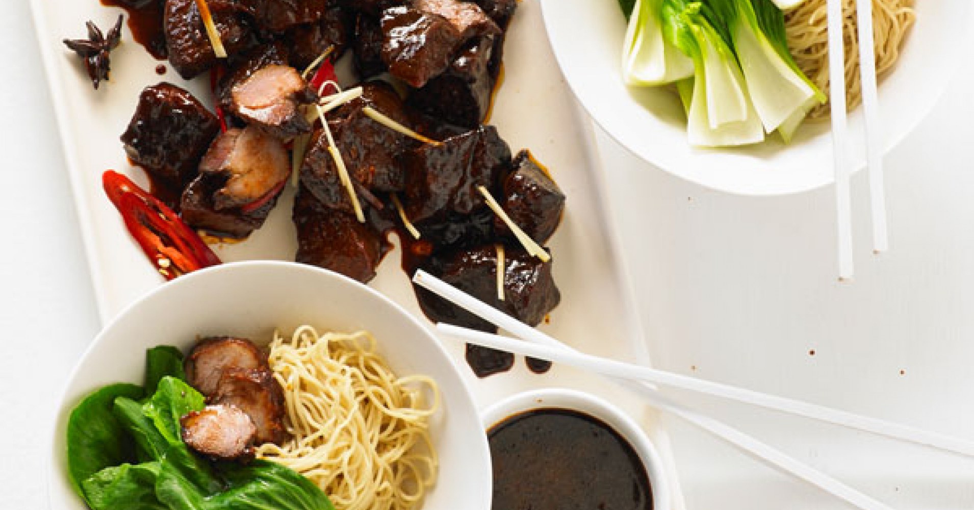 Red Braised Pork with Egg Noodles Recipe myfoodbook Breville Fast