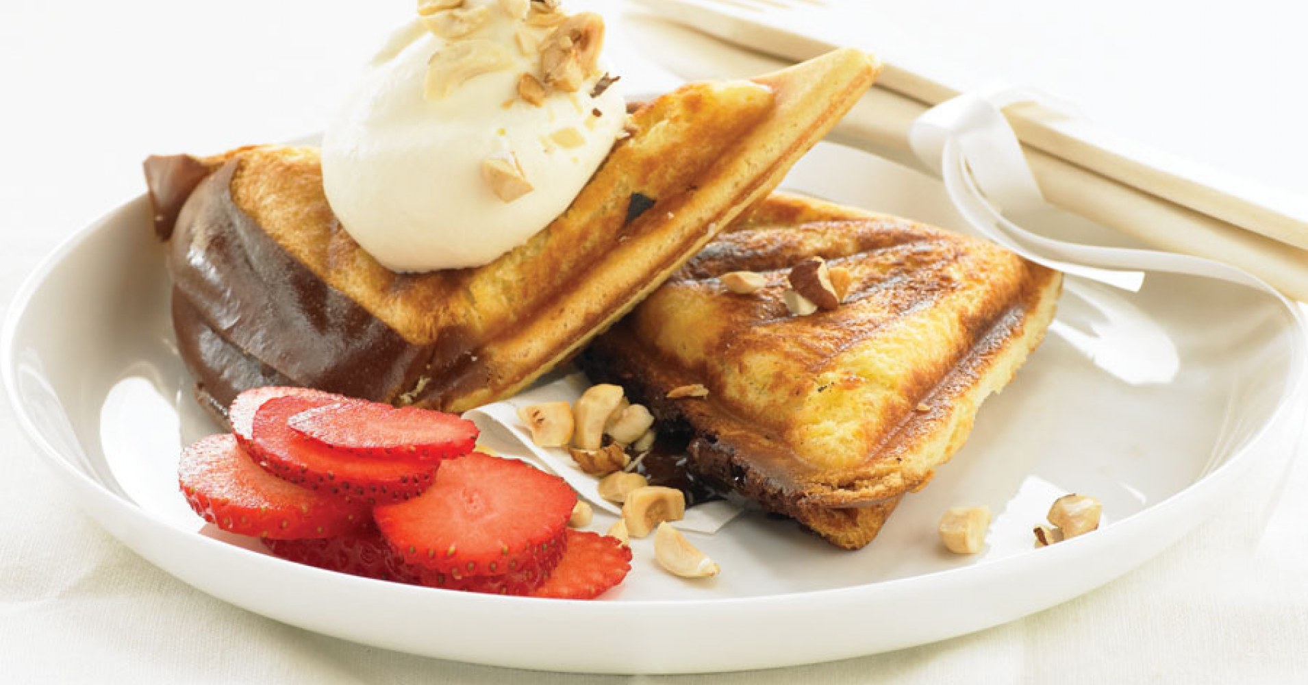 Chocolate and Hazelnut Fondant Jaffle Recipe | myfoodbook