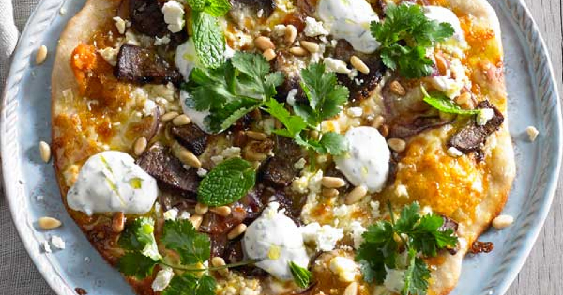 Moroccan Lamb Pizza Recipe | myfoodbook