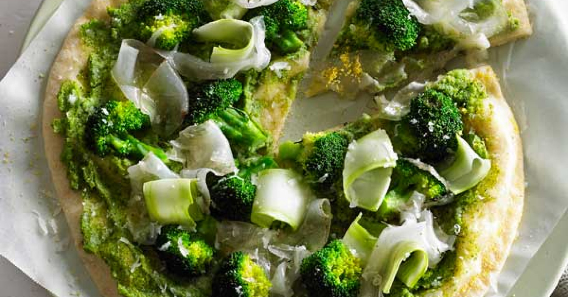 Polenta Pizza with Broccoli, Lardo & Truffle Pecorino Recipe | myfoodbook
