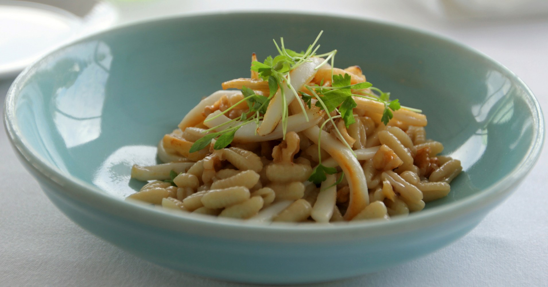 Sardinian Calamari Pasta with Preserved Lemon and Toasted Walnuts Recipe | myfoodbook