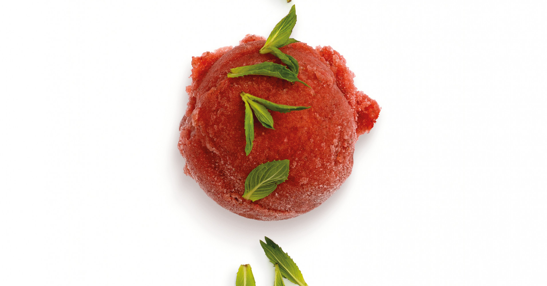 Watermelon, Strawberry and Mint Sorbet