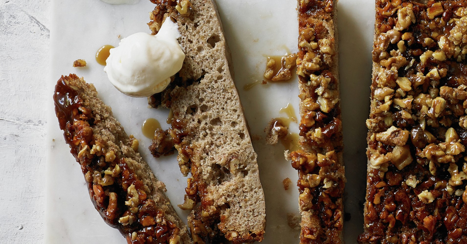 Upside Down Banana and Walnut Cake Recipe | myfoodbook