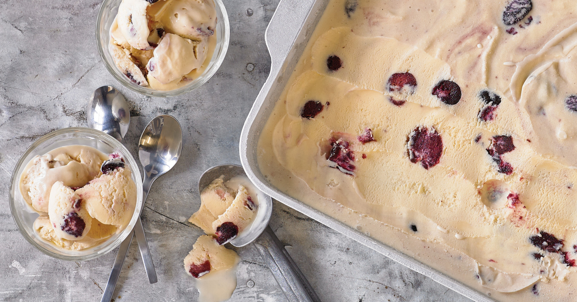 Smoked Bourbon Cherry Ice Cream Recipe | myfoodbook
