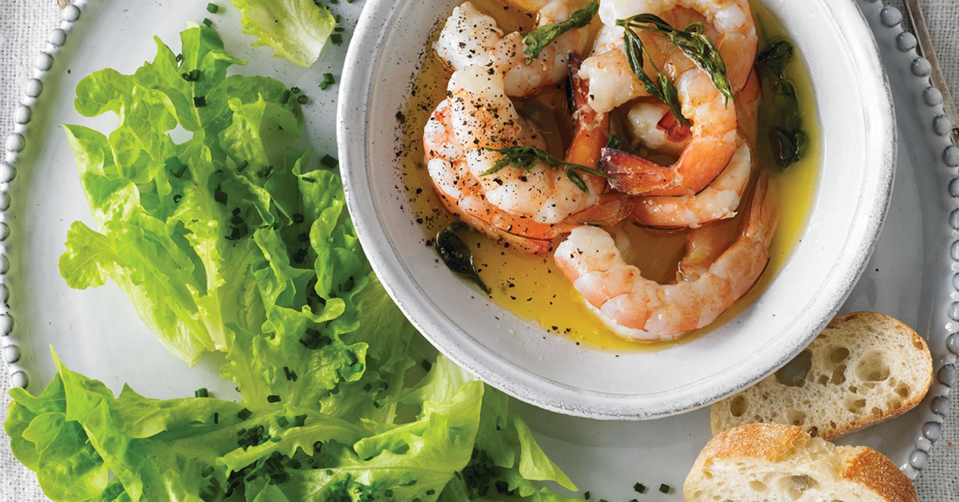 Butter Poached Prawns with Tarragon and Garlic Recipe | myfoodbook