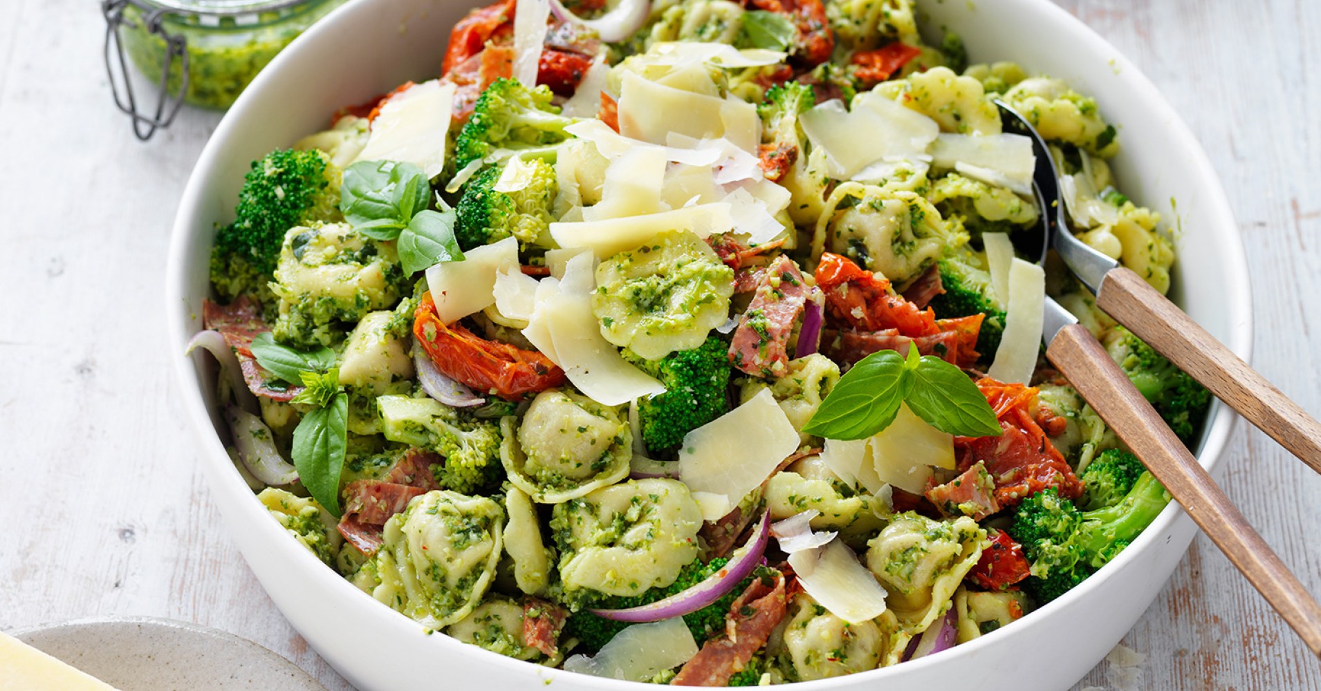 Broccoli Pesto Pasta Salad Recipe | myfoodbook