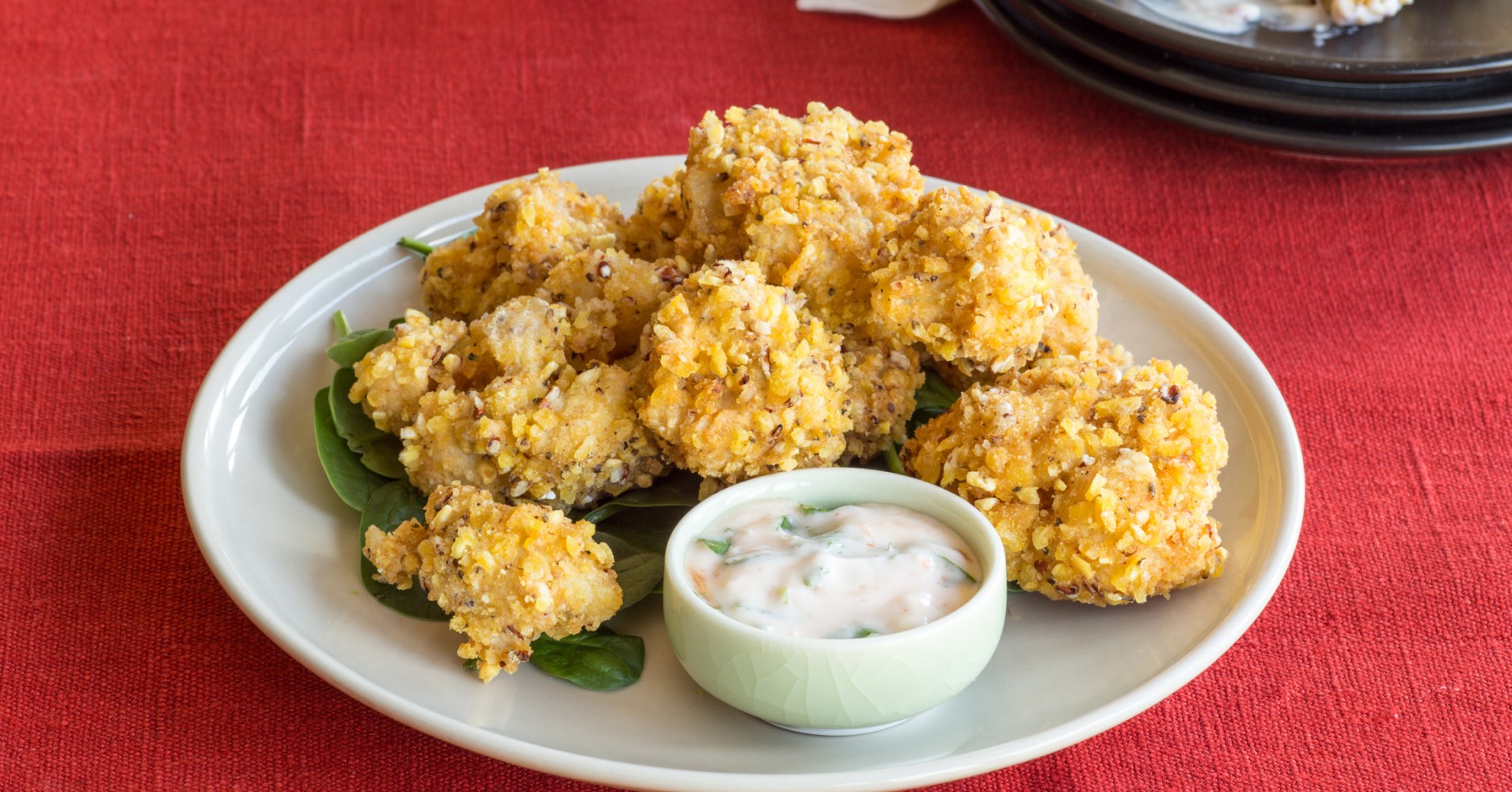 Cauliflower Fritters with Yoghurt Dipping Sauce Recipe | myfoodbook