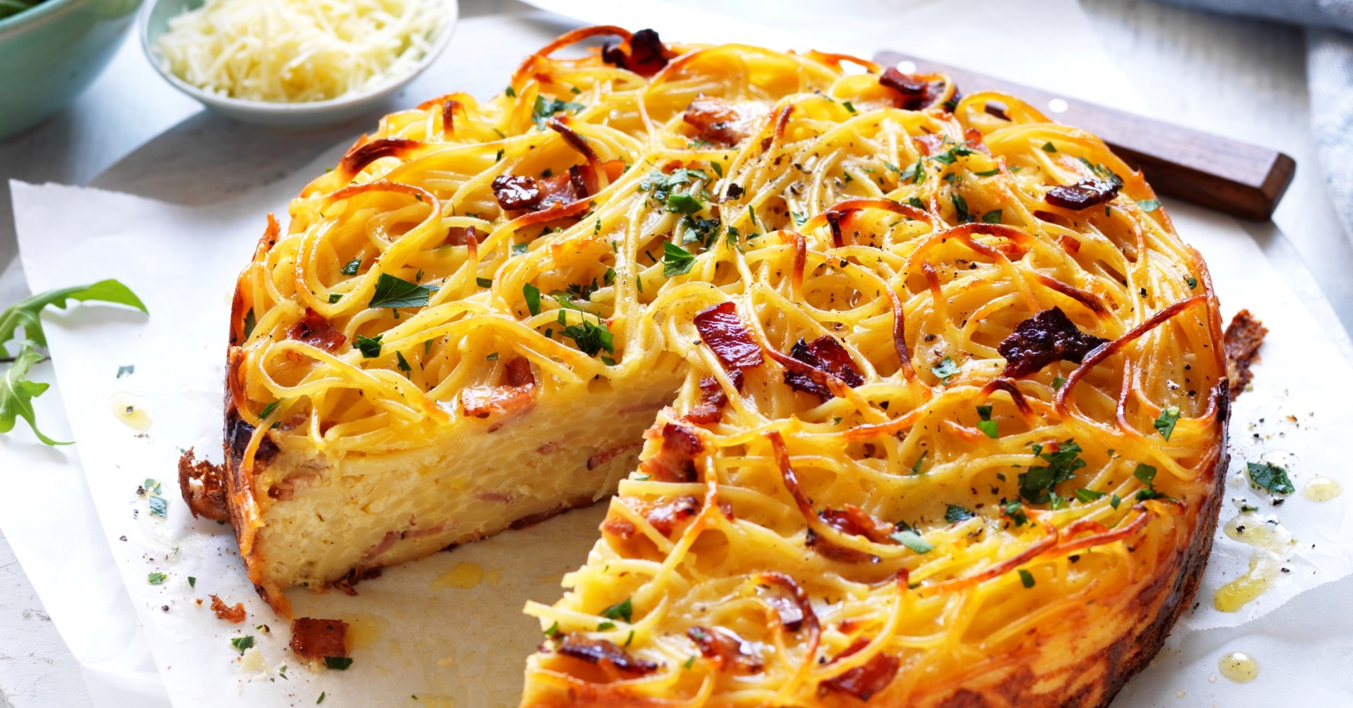 Cake Tin Carbonara Recipe | myfoodbook