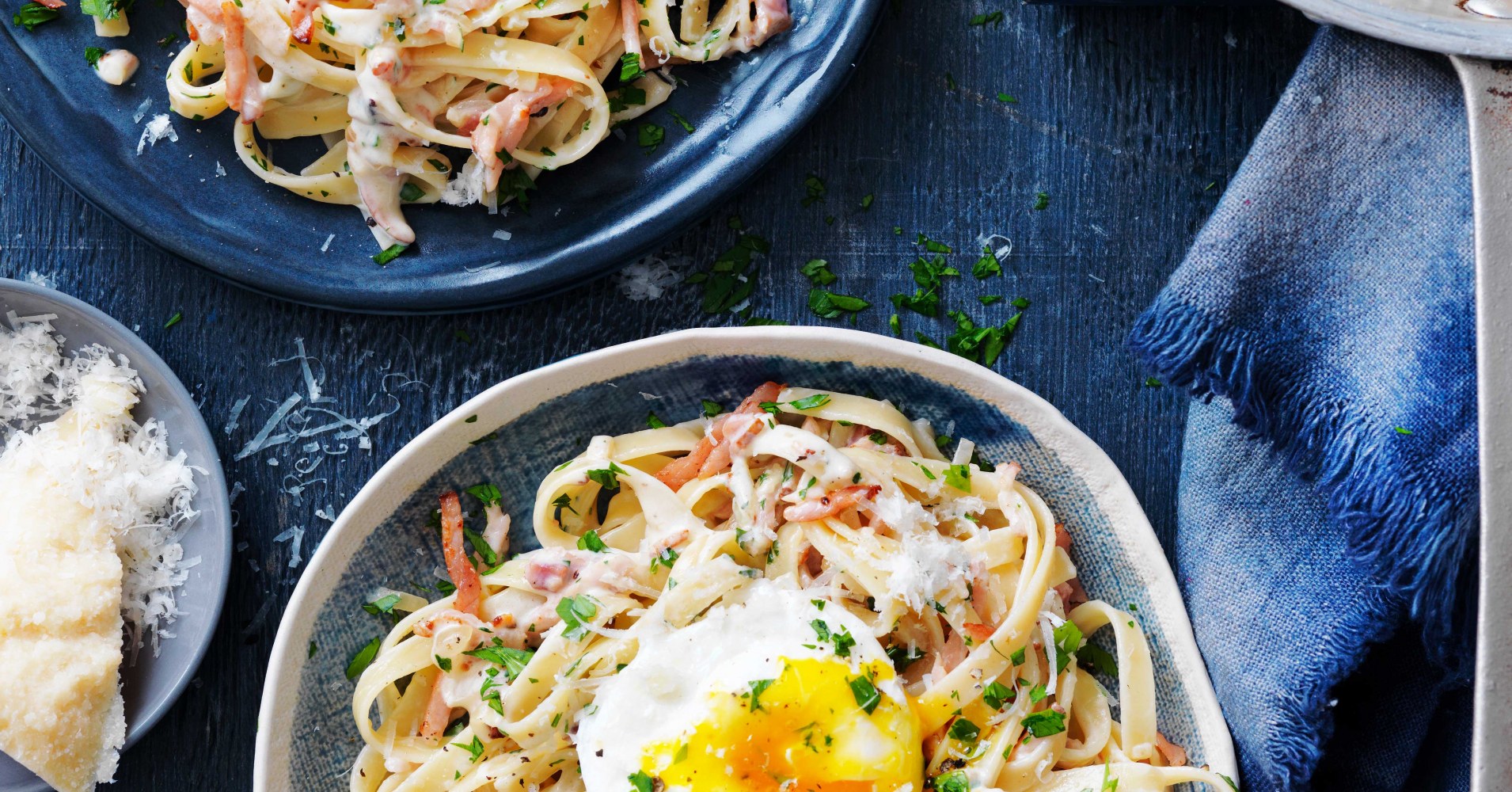 Fettuccine Carbonara Recipe | myfoodbook | How to make creamy fettuccine carbonara