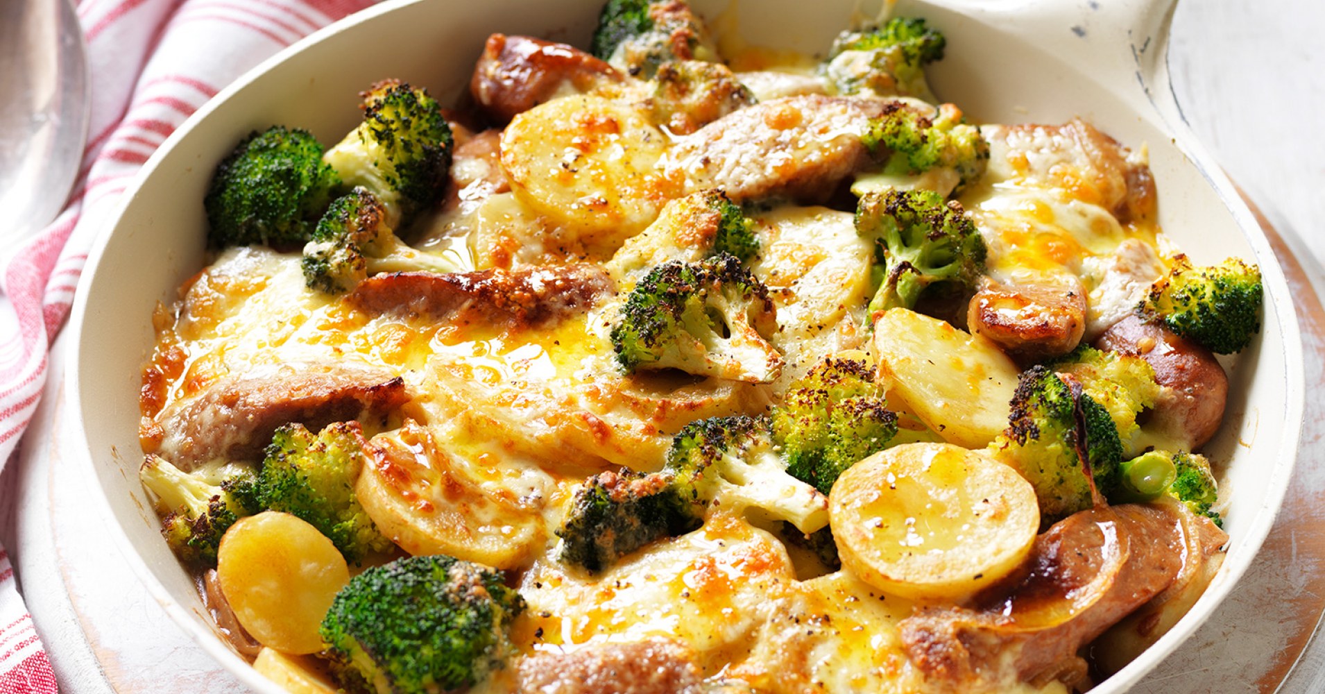 Cheesy Sausage and Potato Skillet Bake Recipe | myfoodbook