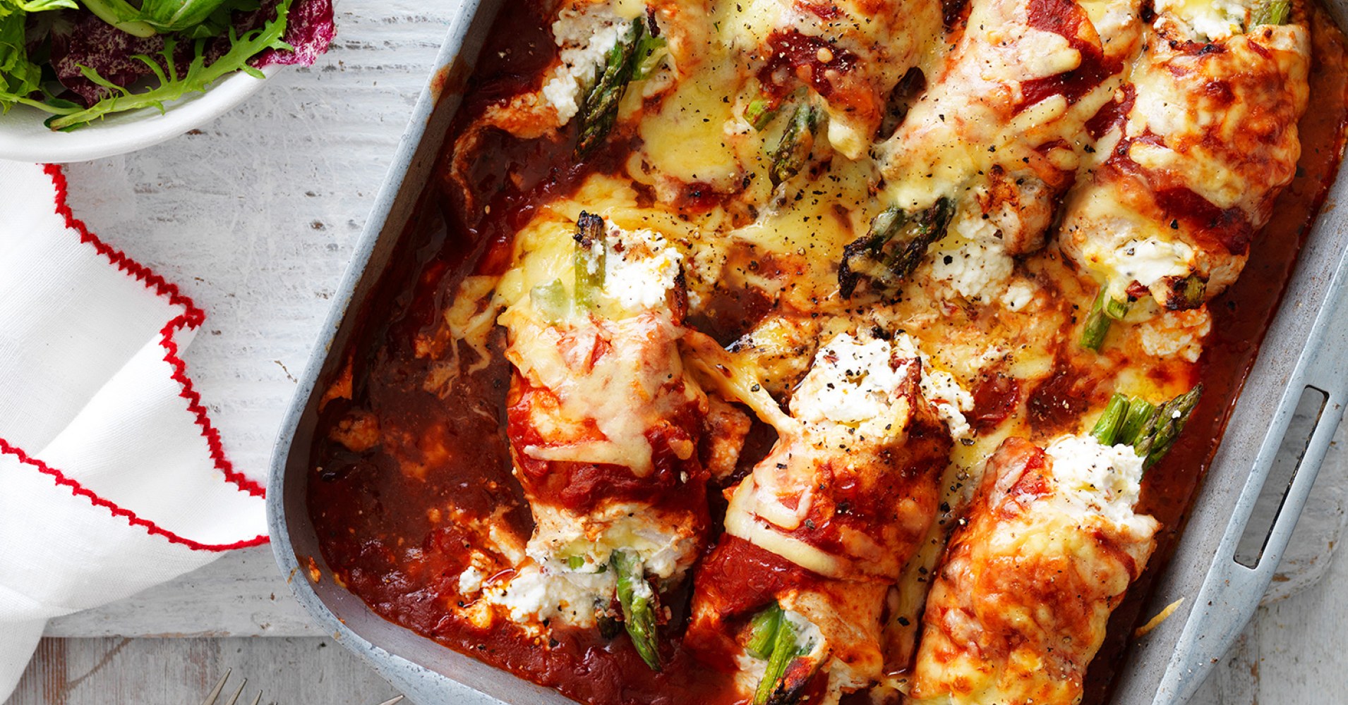 Chicken Ricotta Involtini Recipe | myfoodbook