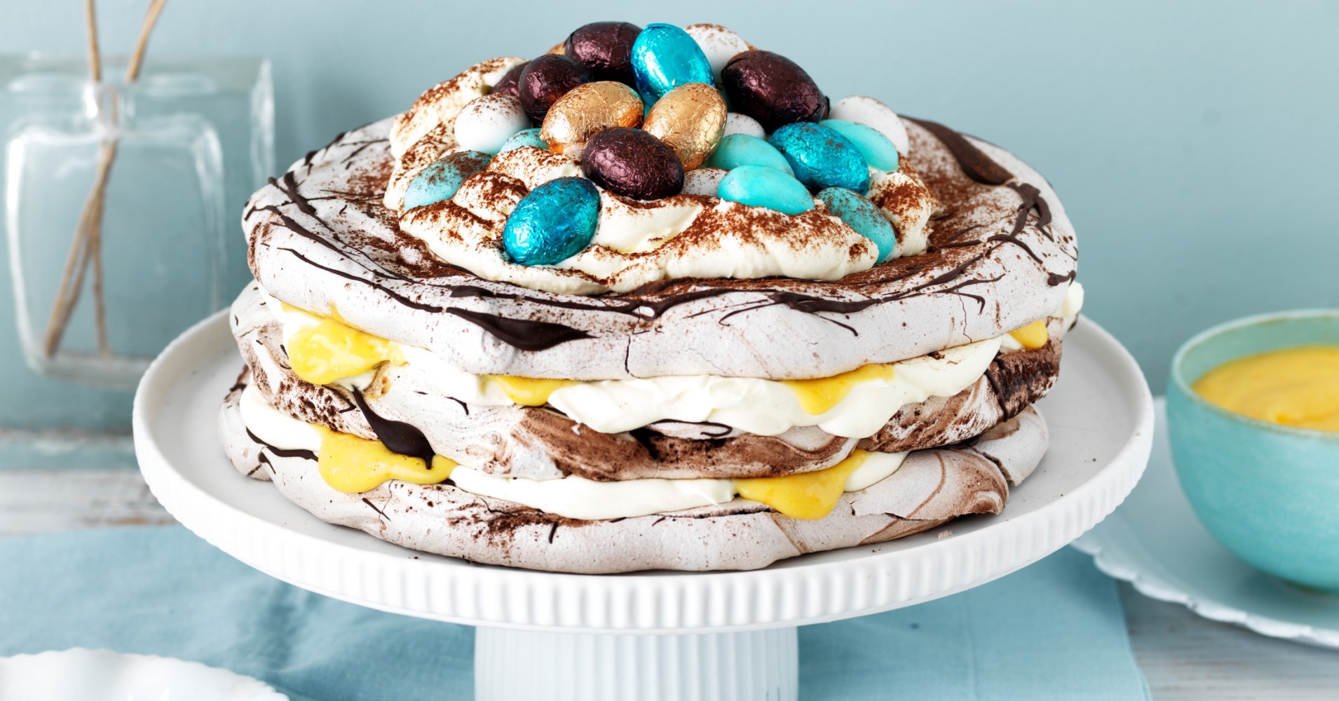 Choc-Orange Easter Pavlova Recipe | myfoodbook