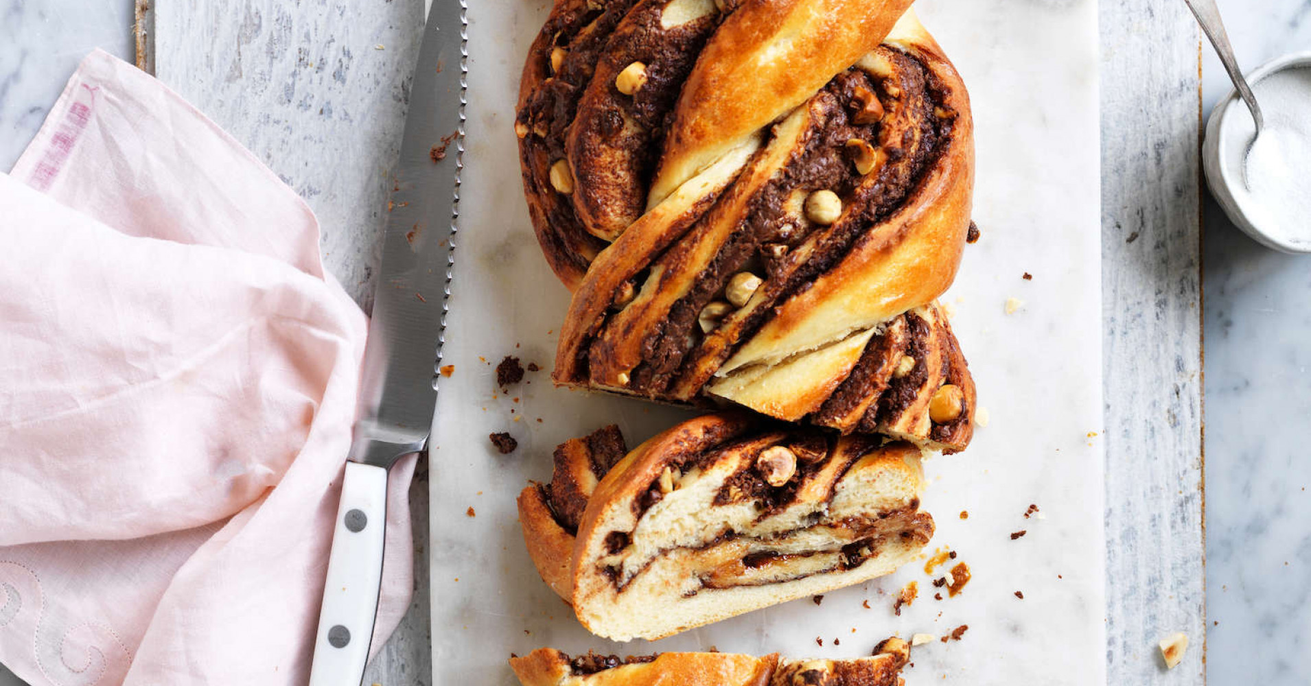 Choc Hazelnut Egg Bread Recipe | myfoodbook