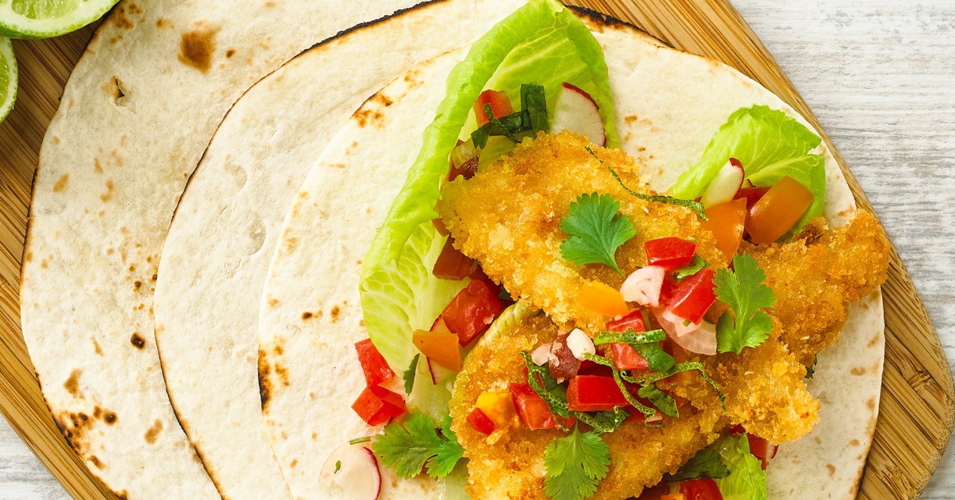 Golden Fish Tacos with Fresh Tomato Salsa Recipe | myfoodbook