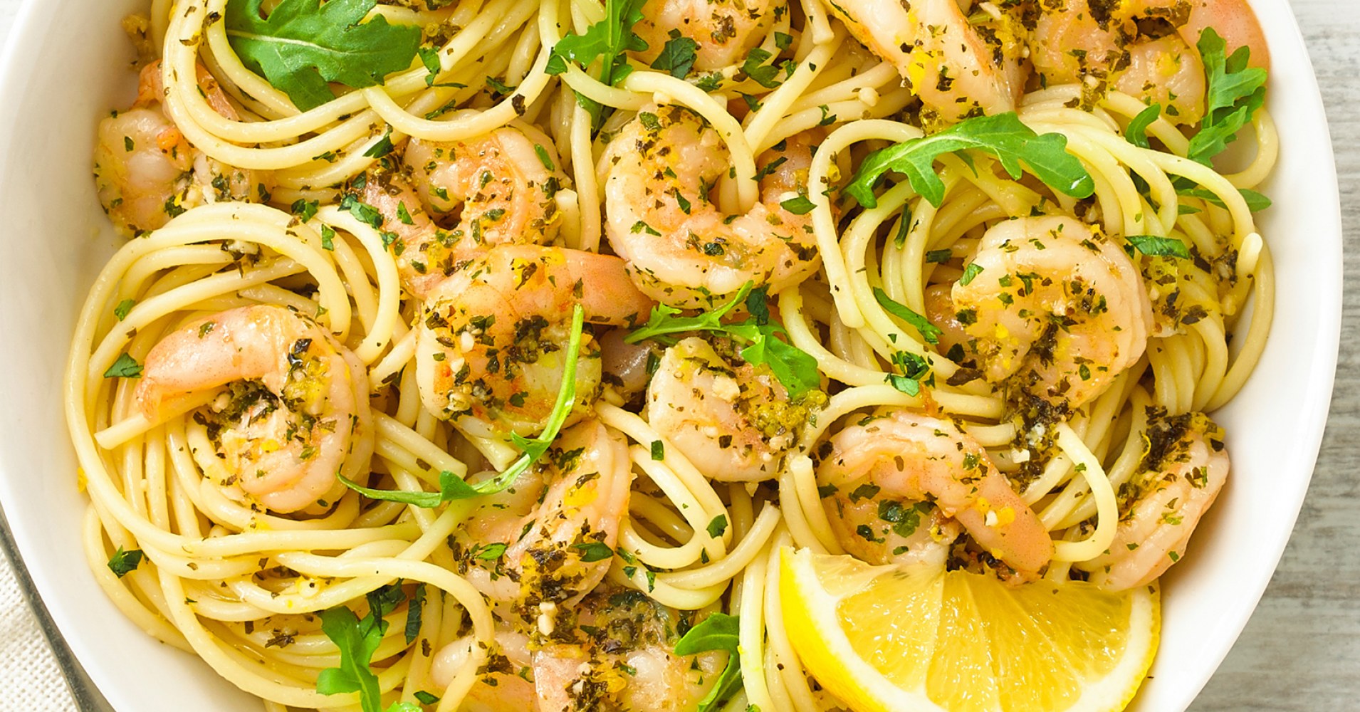 Lemon and Garlic Prawn Spaghetti Recipe | myfoodbook | Easy seafood ...