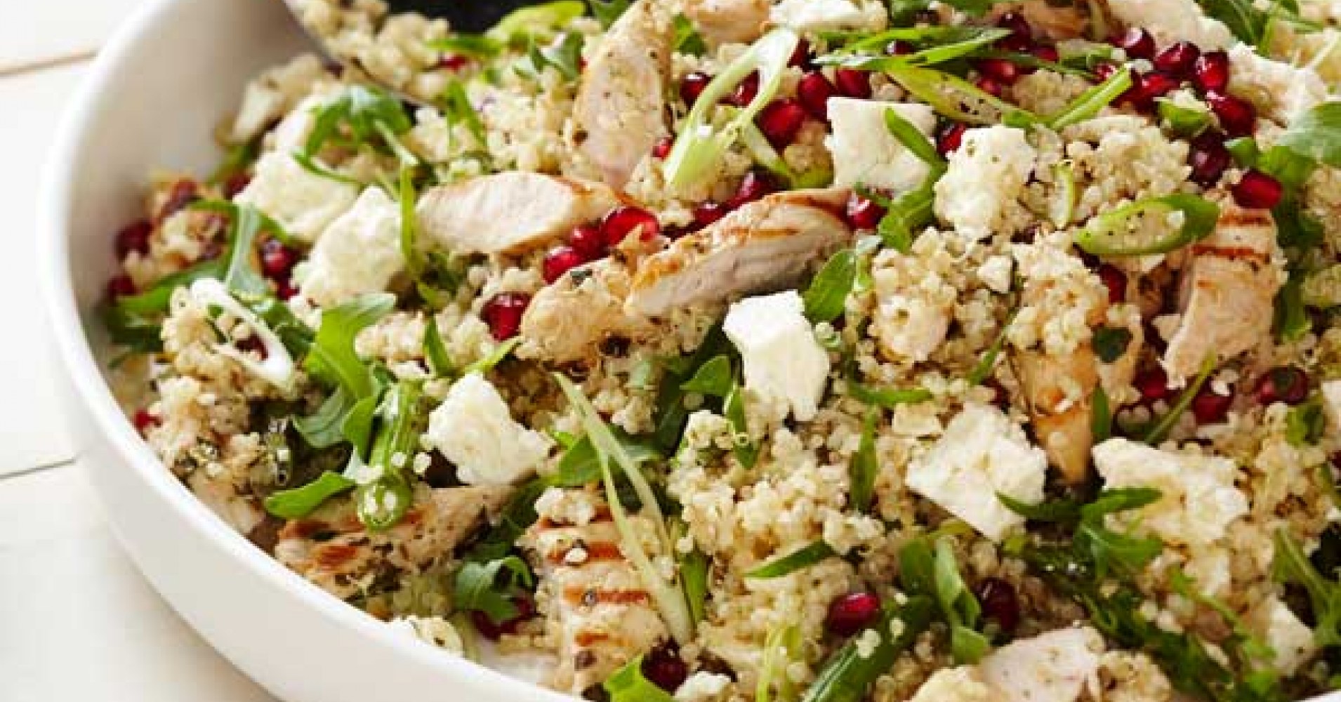 Quinoa, Chicken and Feta Salad Recipe | myfoodbook | Quinoa Recipe